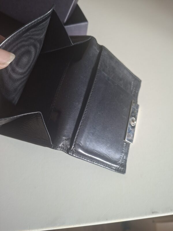 Prada portemonnee zwart leer met doos en certificaat