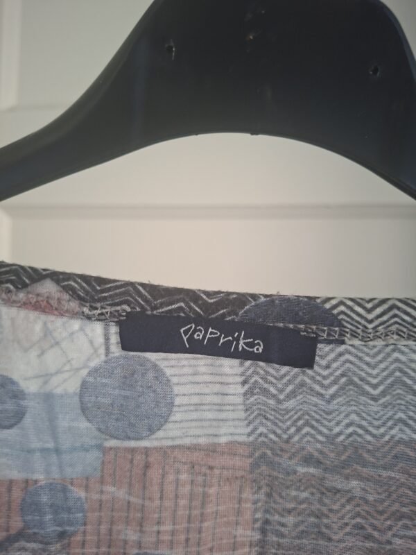 Paprika tuniek met patchwork print maat T2 (44/46)