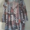 Paprika tuniek met patchwork print maat T2 (44/46)