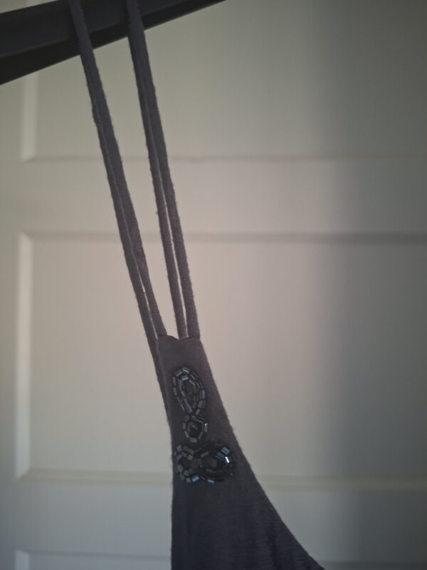 Donkergrijs zomerjurkje maat M