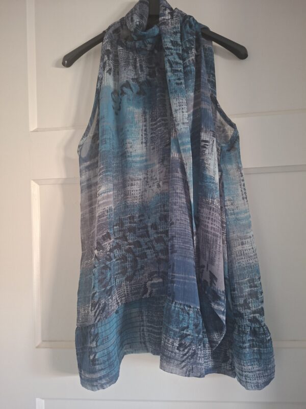 WE feestelijke haltertop met sjaalkraag maat M