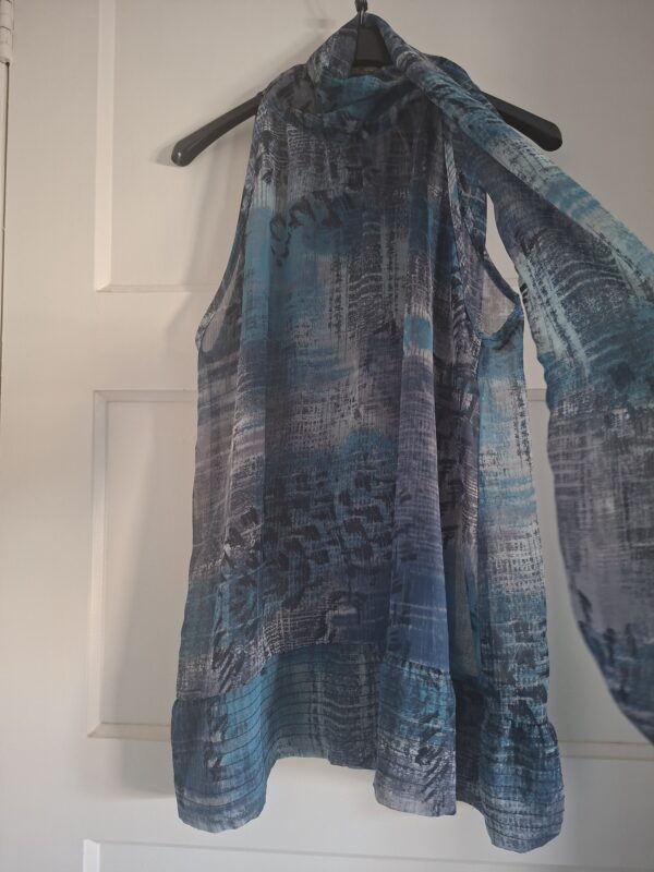 WE feestelijke haltertop met sjaalkraag maat M