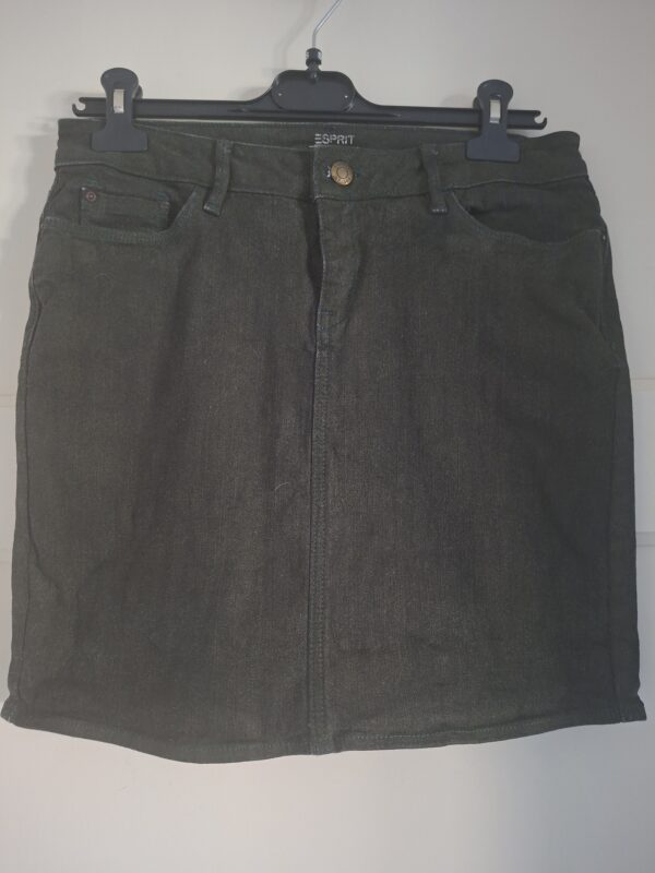 Esprit donkergroen denim minirok maat 28 (S/M)