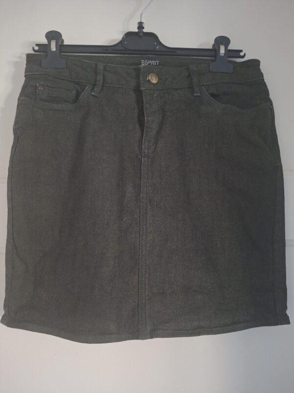 Esprit donkergroen denim minirok maat 28 (S/M)