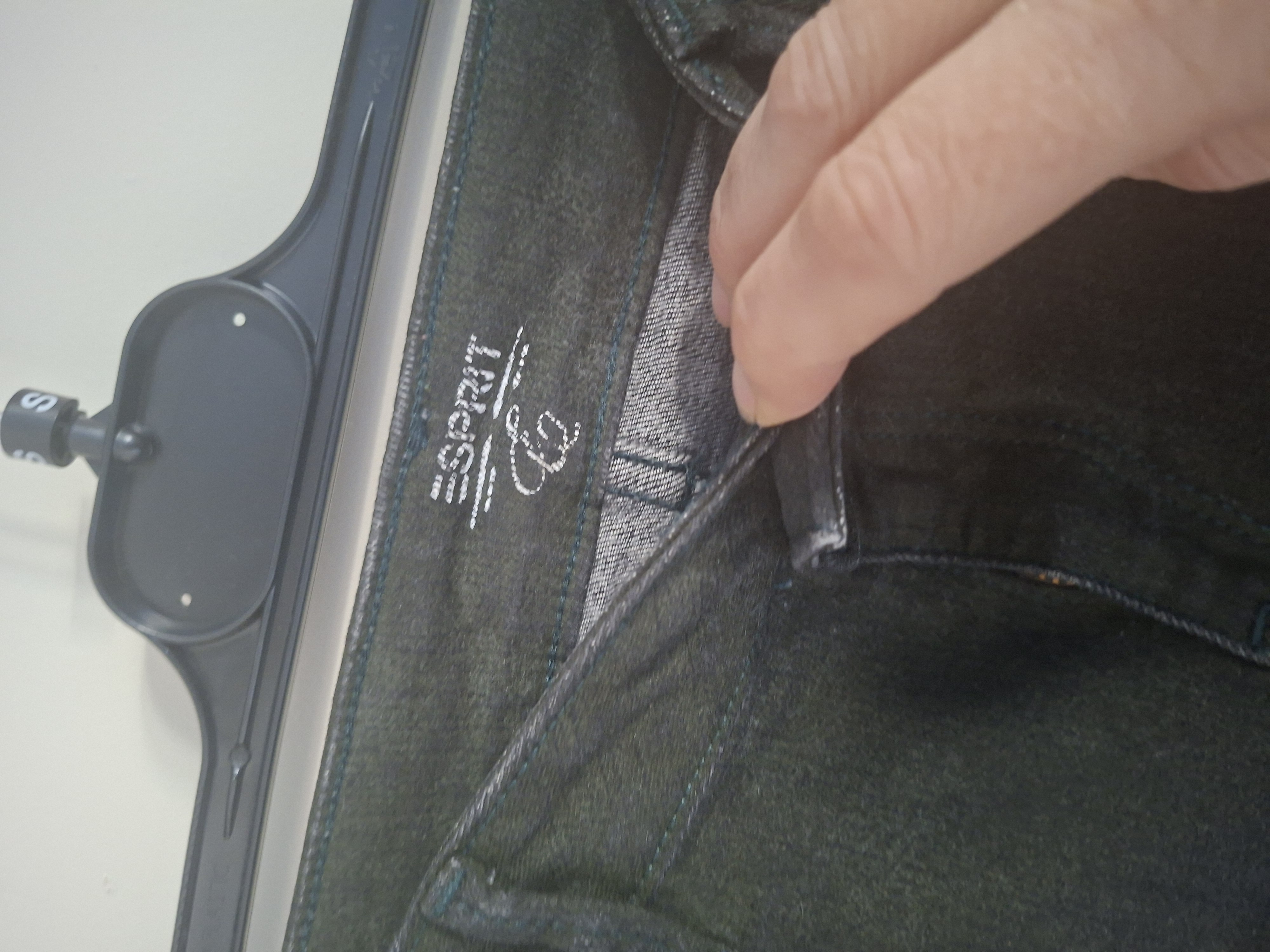 Esprit donkergroen denim minirok maat 28 (S/M)