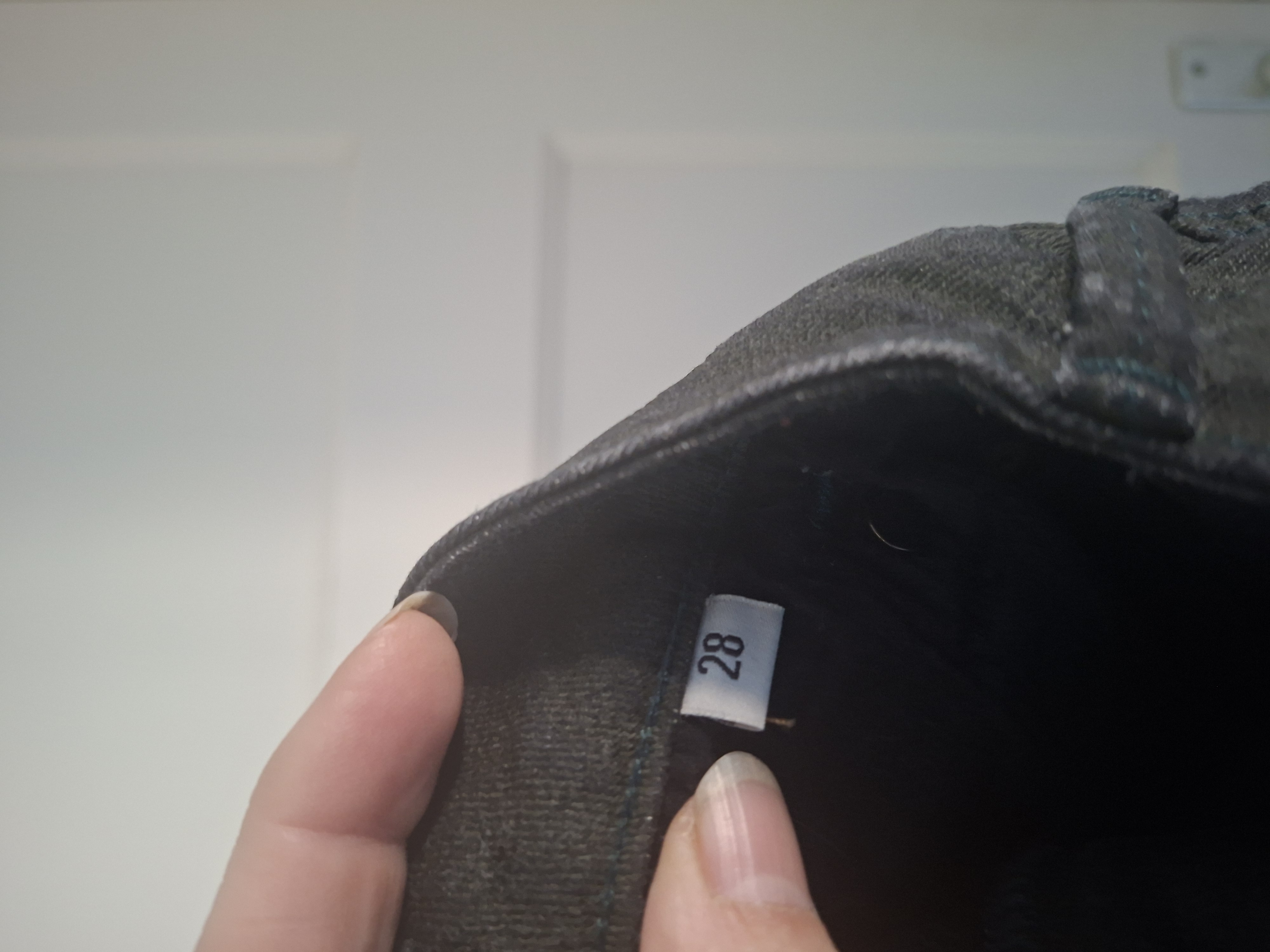 Esprit donkergroen denim minirok maat 28 (S/M)