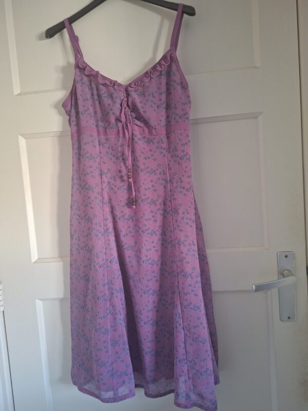 Esprit paarse zomerjurk met bloemenprint maat 38