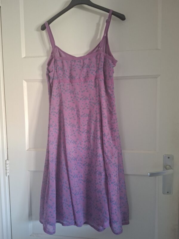 Esprit paarse zomerjurk met bloemenprint maat 38