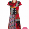 Geisha dames jurk patchwork patroon maat M
