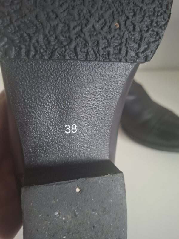 Zwarte leren schoenen open model maat 38