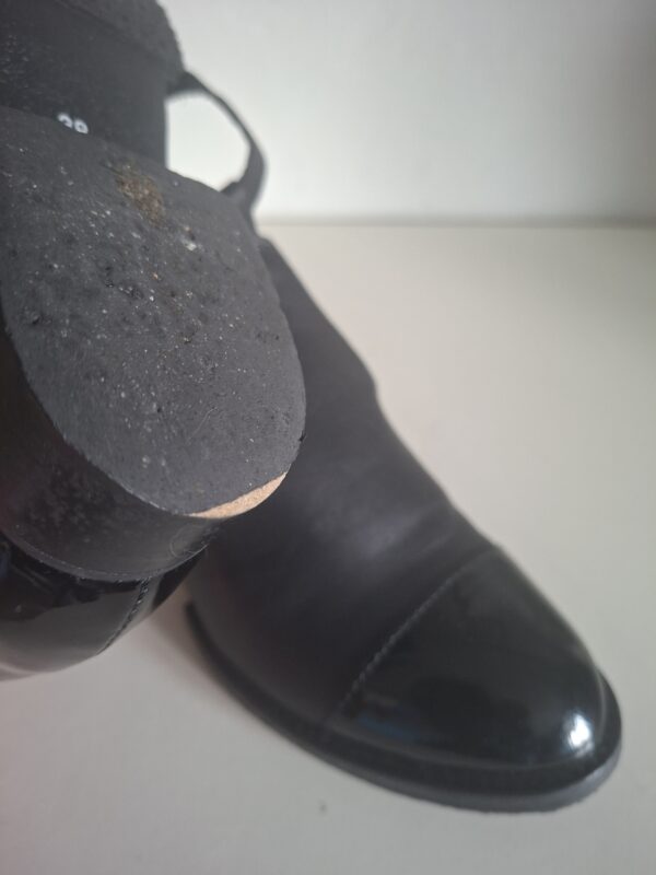 Zwarte leren schoenen open model maat 38