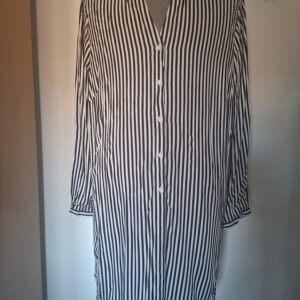 Body Flirt lange blouse/tuniek - Zwart-wit gestreept - Maat 50