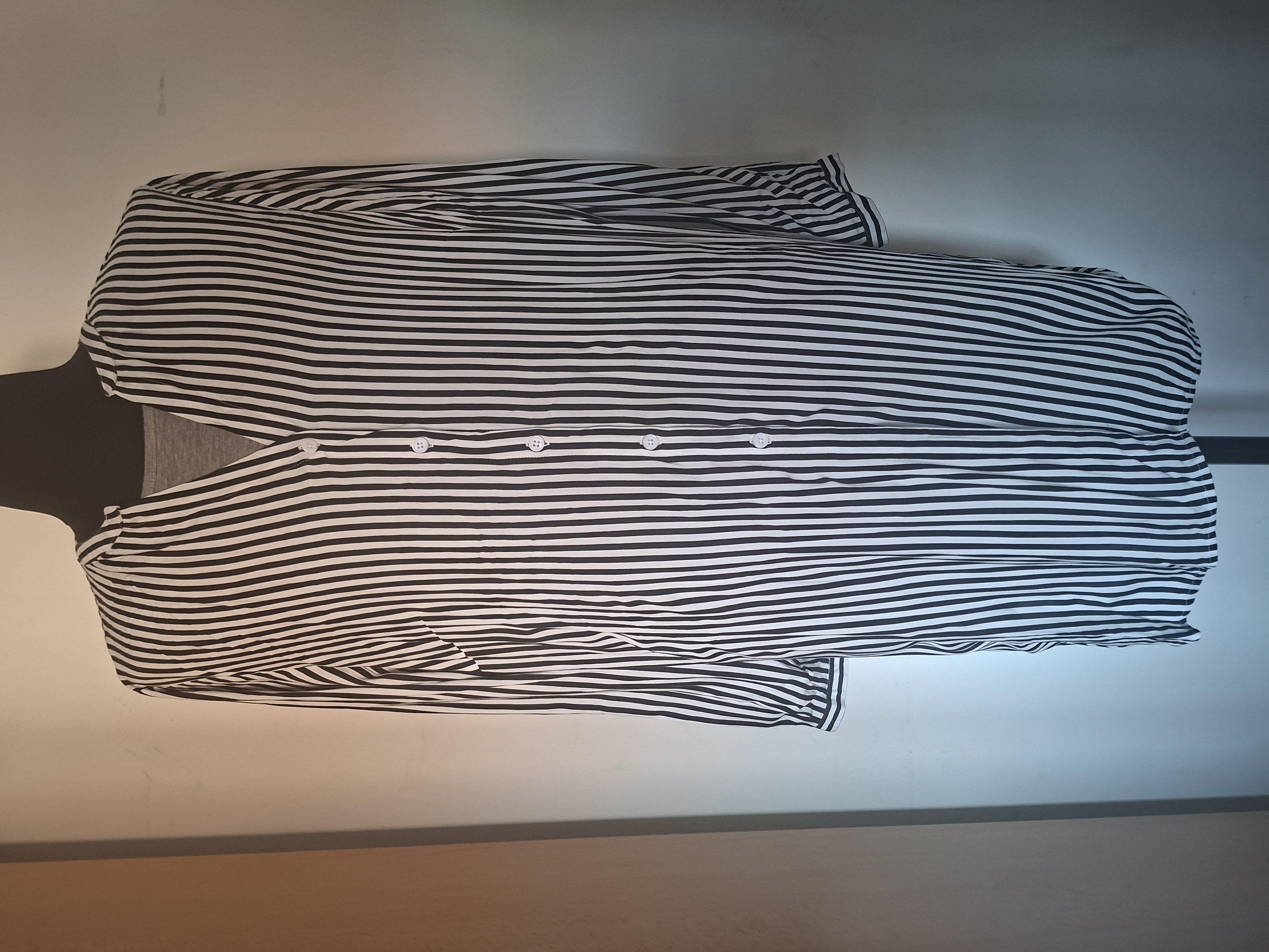 Body Flirt lange blouse/tuniek - Zwart-wit gestreept - Maat 50