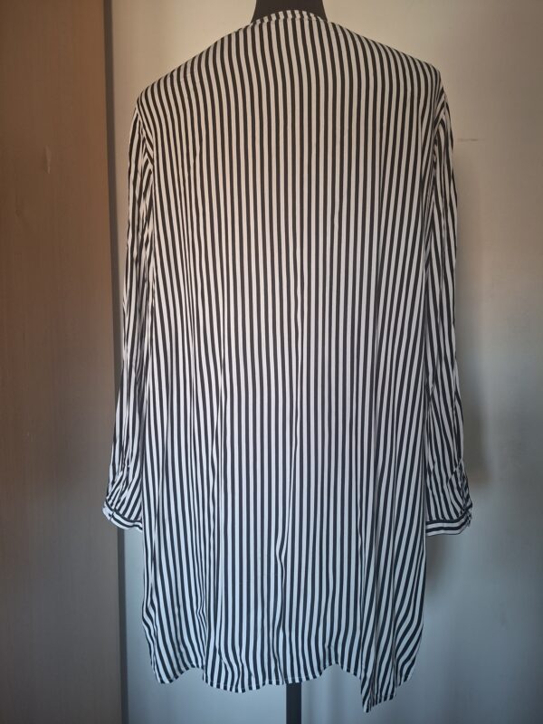 Body Flirt lange blouse/tuniek - Zwart-wit gestreept - Maat 50