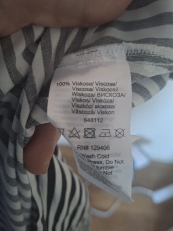 Body Flirt lange blouse/tuniek - Zwart-wit gestreept - Maat 50