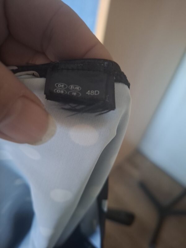 Esmara tankini top - Zwart met witte stippen - Maat 48D