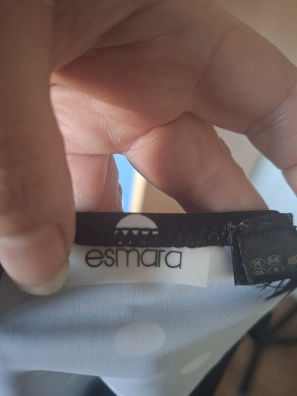 Esmara tankini top - Zwart met witte stippen - Maat 48D