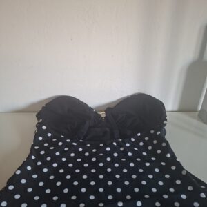 Esmara tankini top - Zwart met witte stippen - Maat 48D