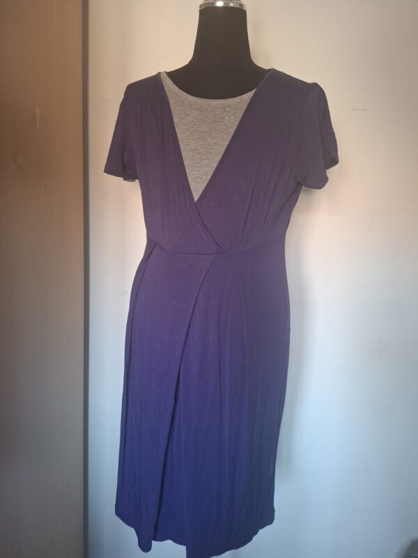 Fashion midi jurk - Paars - Maat 46 (XL)