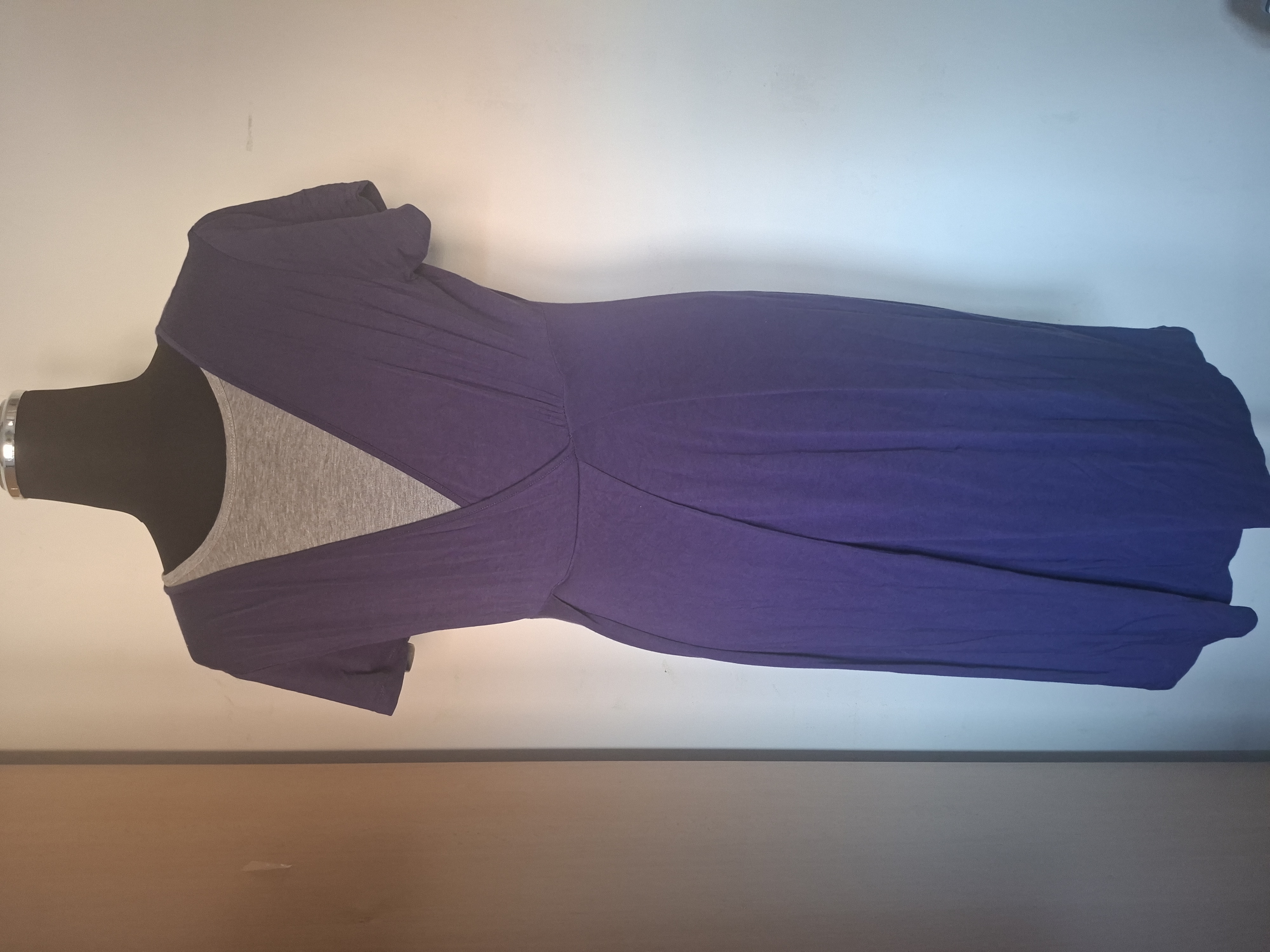 Fashion midi jurk - Paars - Maat 46 (XL)