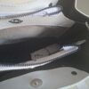 Witte handtas kunstleer met zilveren details