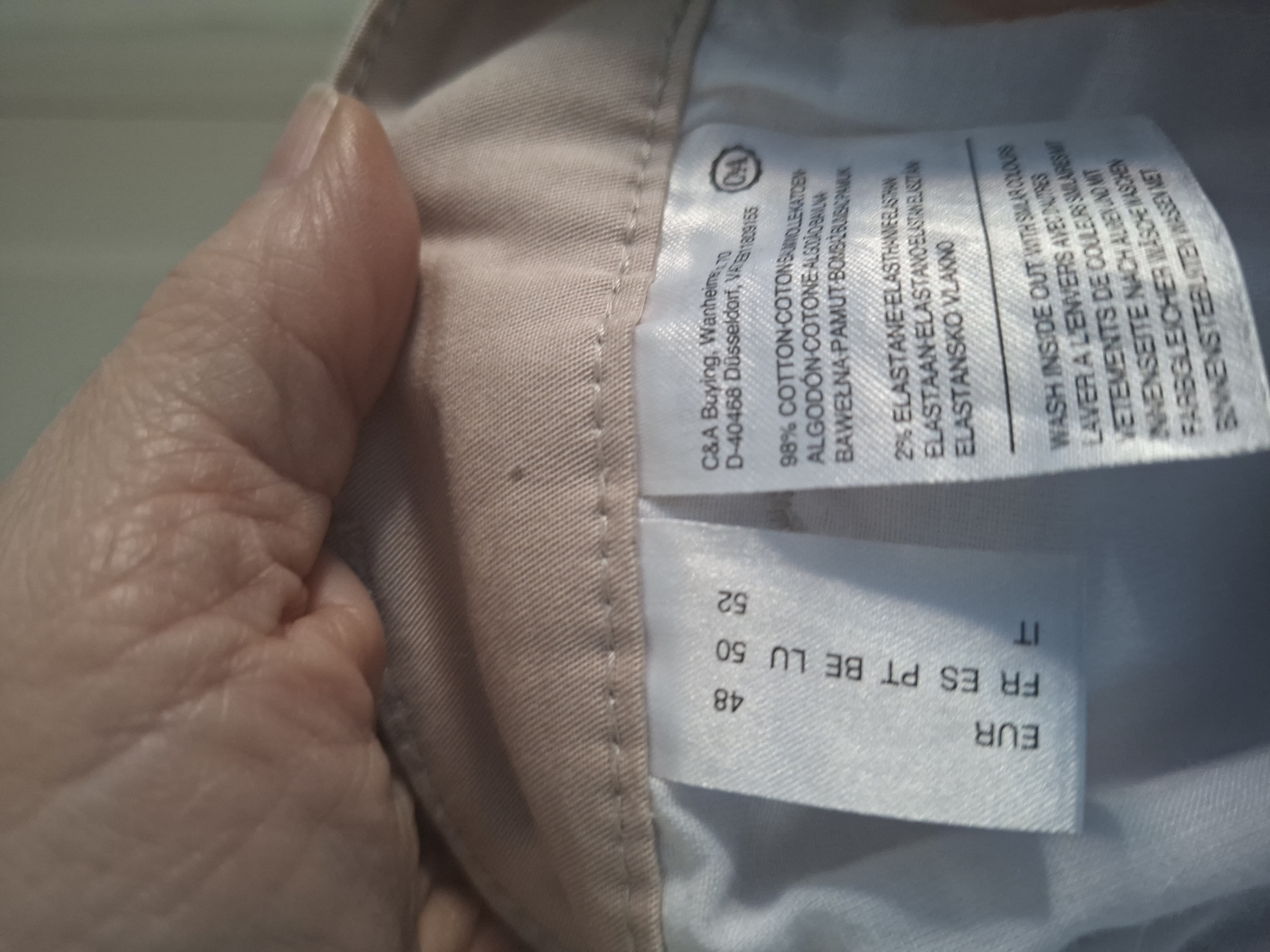 C&A (Canda) Korte broek Lichtroze/Beige Maat 48