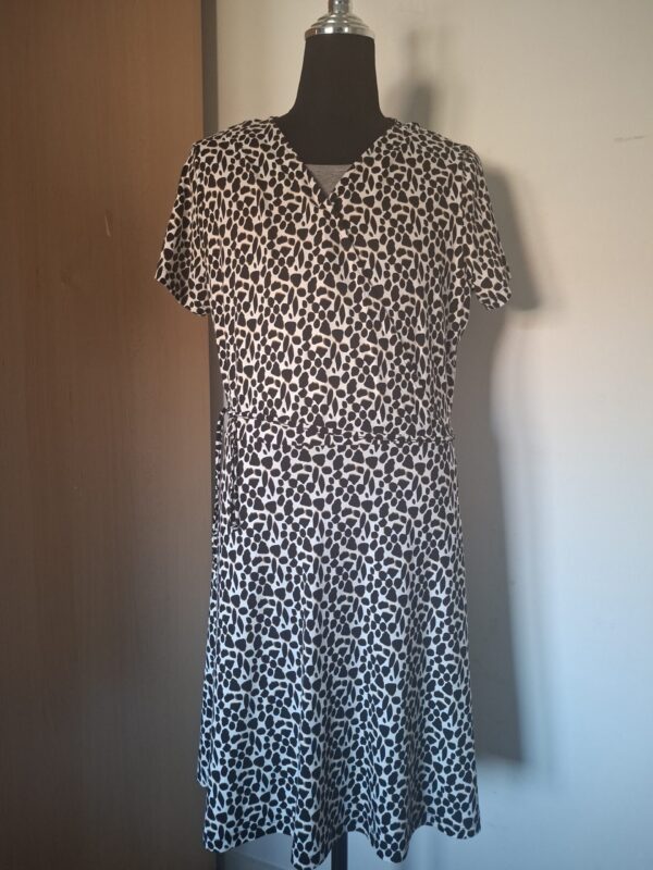 Gafair Jurk met dierenprint Zwart/Wit/Bruin Maat XXL