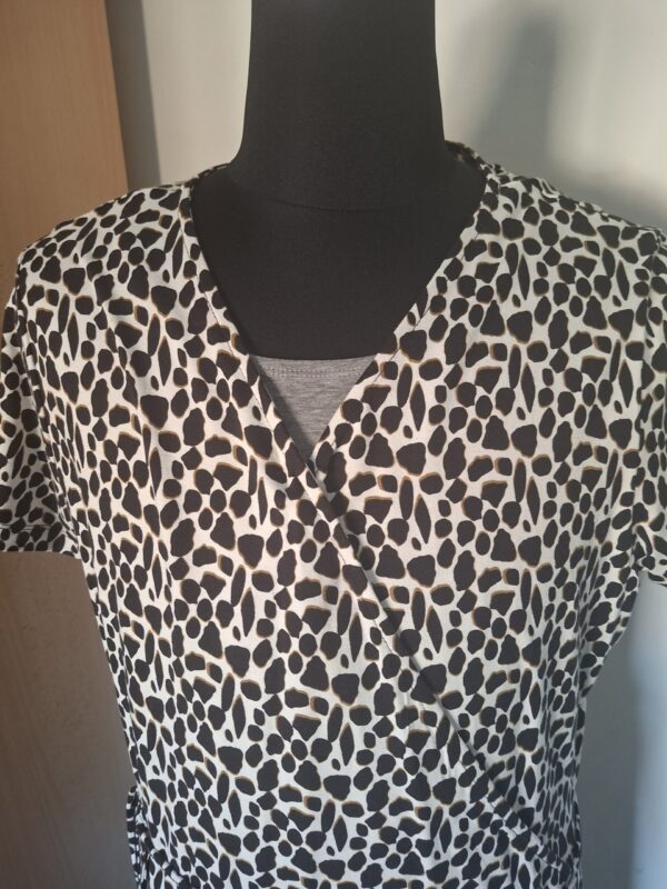 Gafair Jurk met dierenprint Zwart/Wit/Bruin Maat XXL