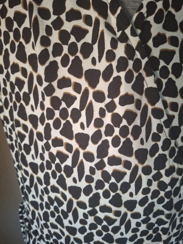 Gafair Jurk met dierenprint Zwart/Wit/Bruin Maat XXL