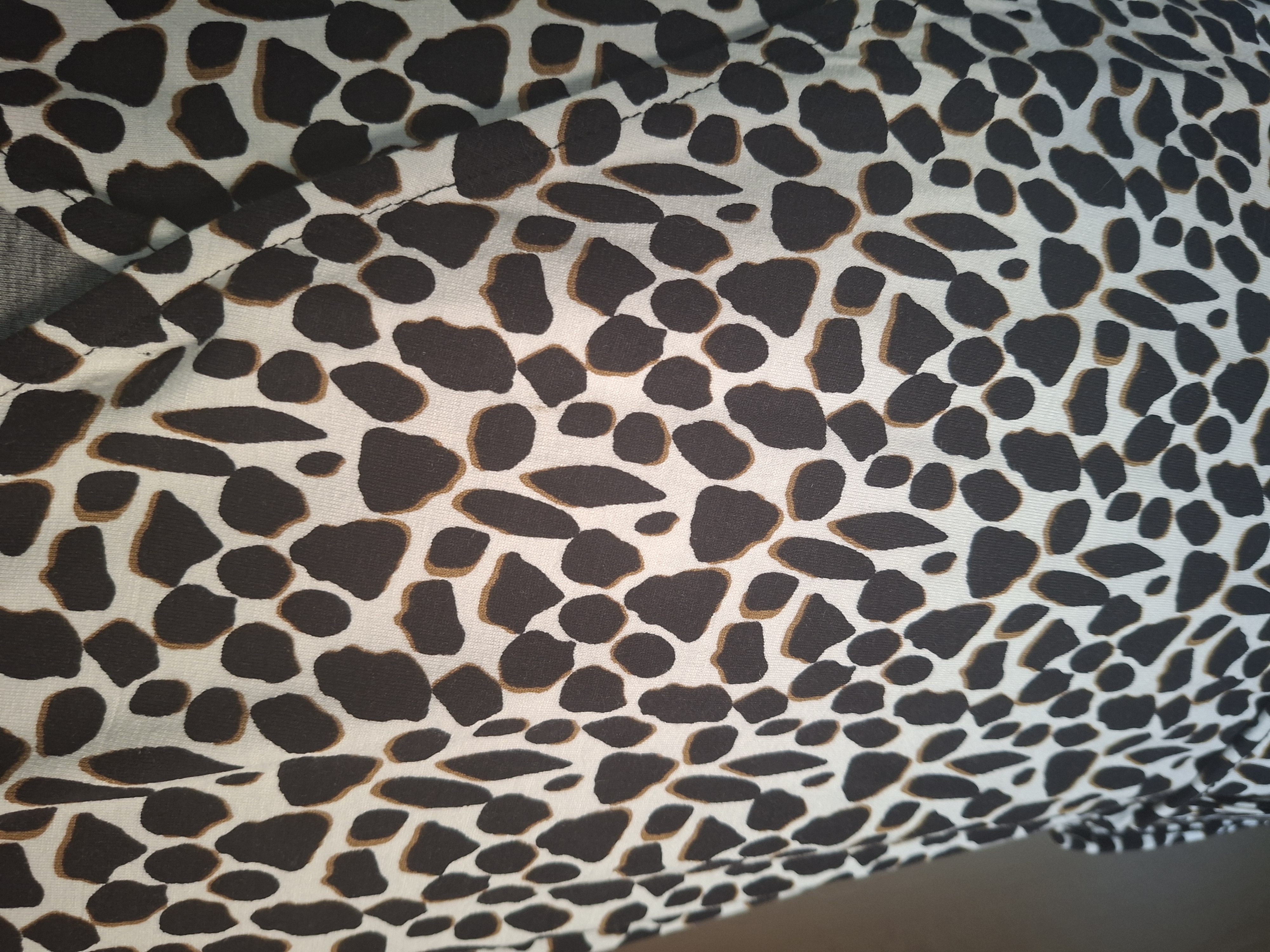 Gafair Jurk met dierenprint Zwart/Wit/Bruin Maat XXL