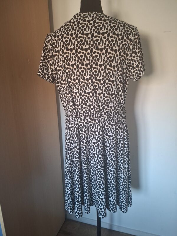 Gafair Jurk met dierenprint Zwart/Wit/Bruin Maat XXL