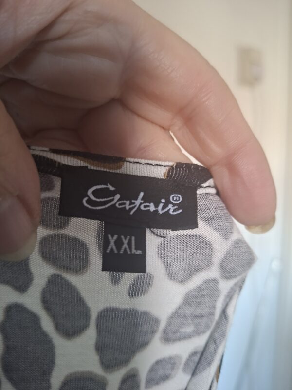 Gafair Jurk met dierenprint Zwart/Wit/Bruin Maat XXL