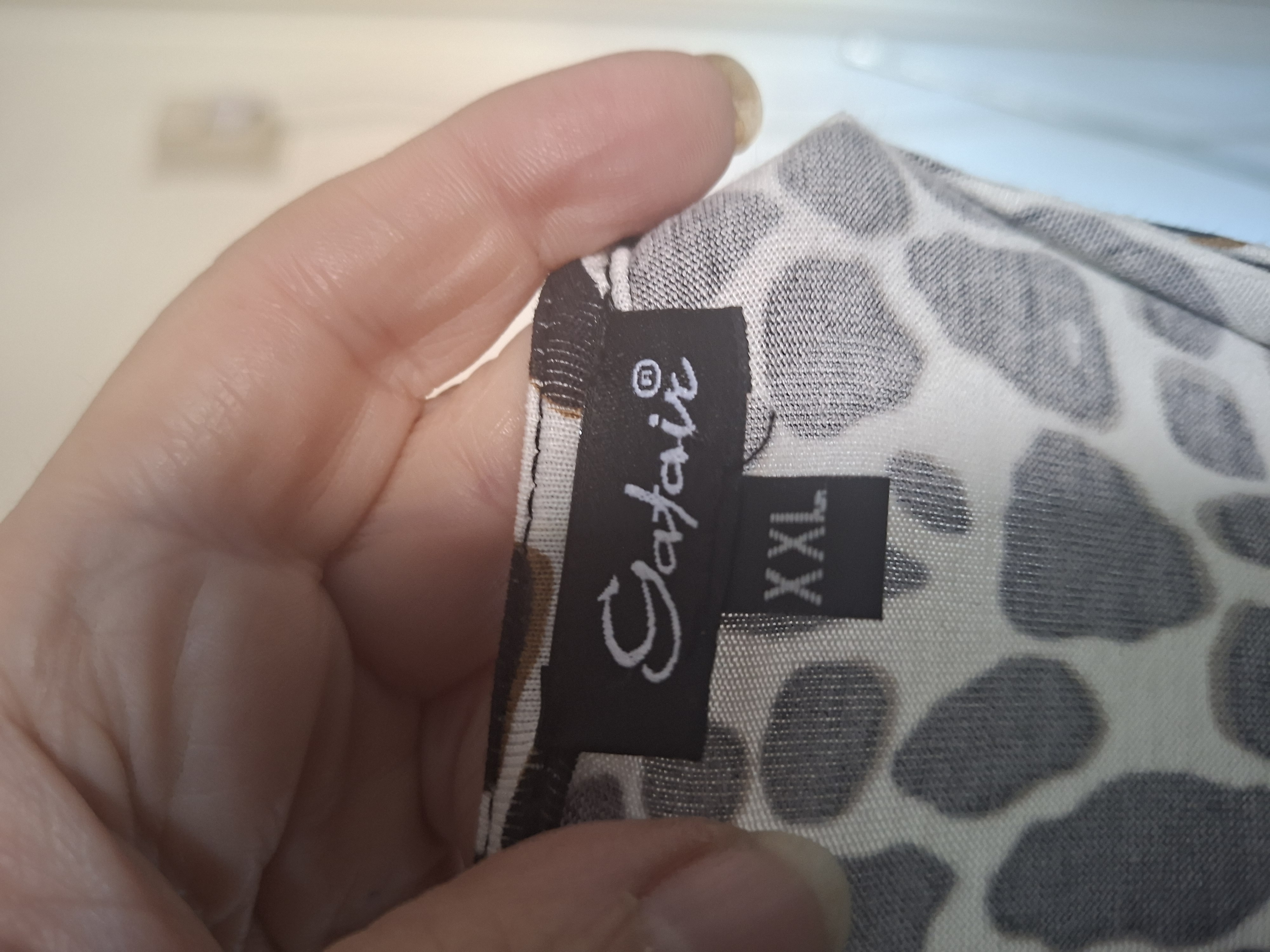 Gafair Jurk met dierenprint Zwart/Wit/Bruin Maat XXL