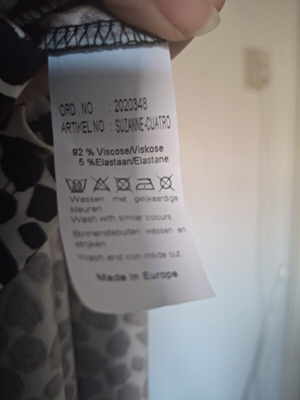 Gafair Jurk met dierenprint Zwart/Wit/Bruin Maat XXL