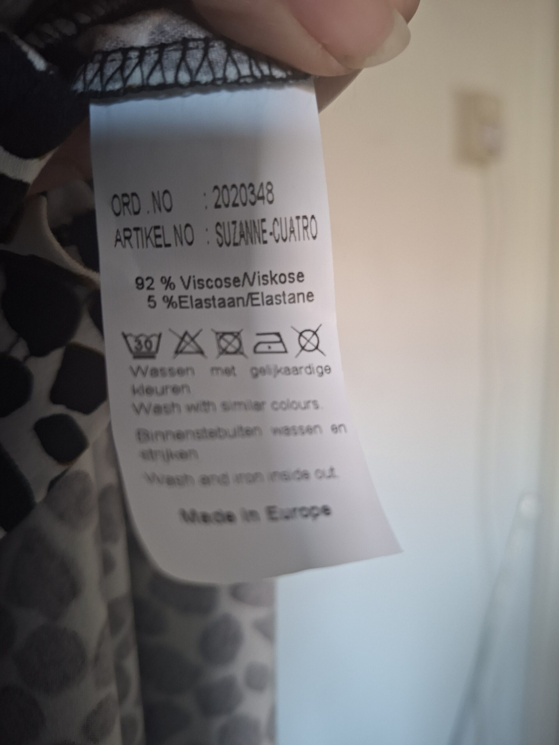 Gafair Jurk met dierenprint Zwart/Wit/Bruin Maat XXL