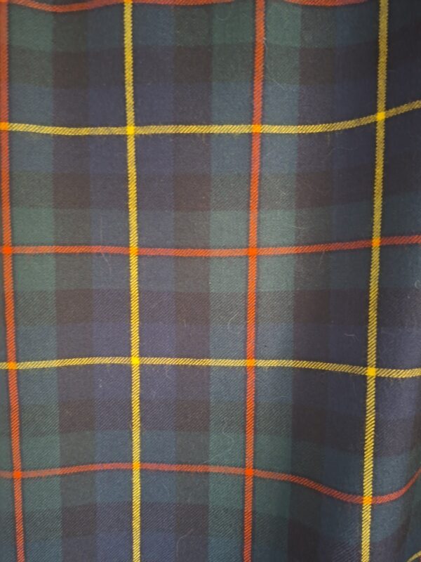 Vintage Rok Schotse Ruit Groen/Blauw Maat 50