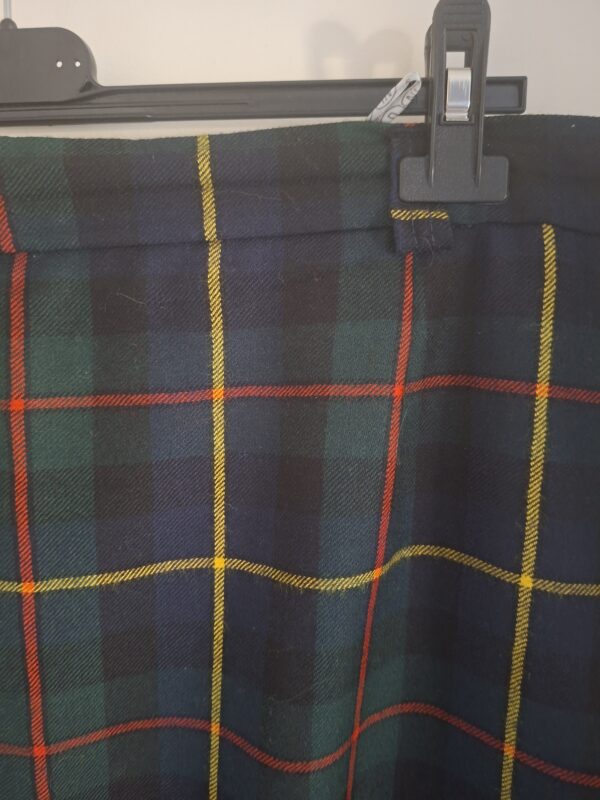 Vintage Rok Schotse Ruit Groen/Blauw Maat 50