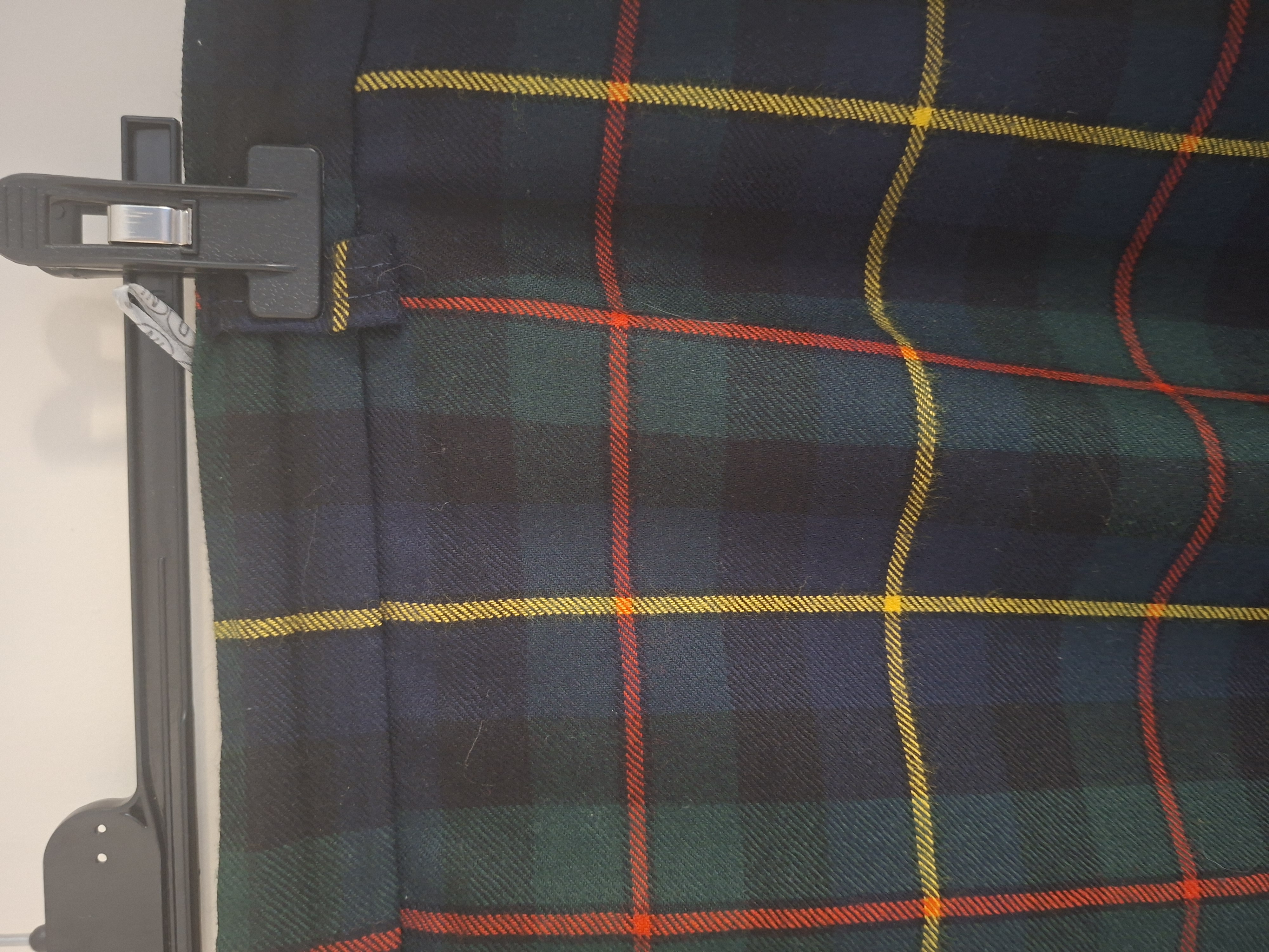 Vintage Rok Schotse Ruit Groen/Blauw Maat 50