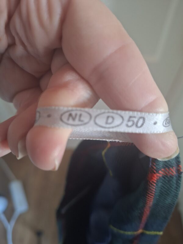 Vintage Rok Schotse Ruit Groen/Blauw Maat 50