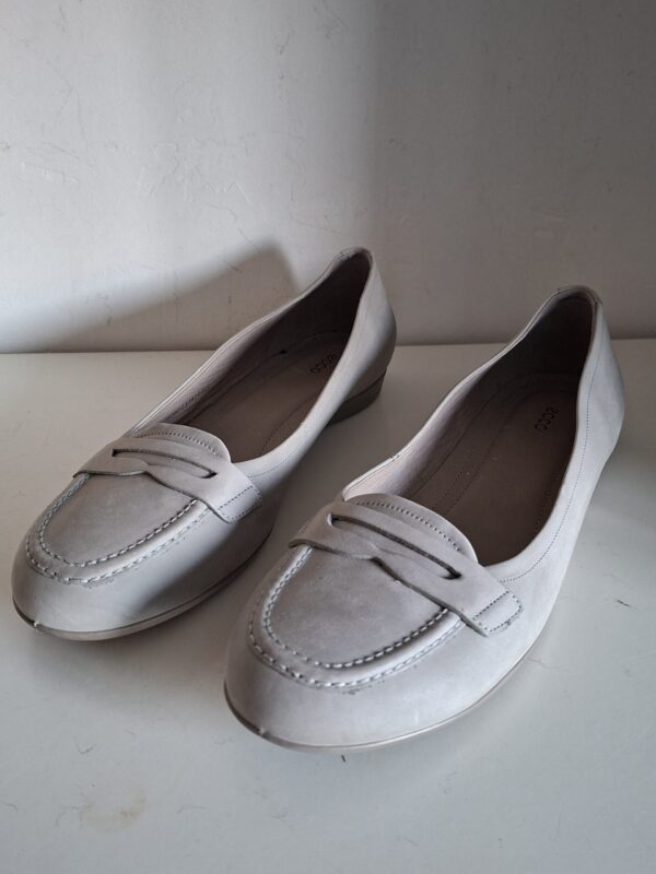 Ecco penny loafers - Lichtgrijs/beige - Maat 42
