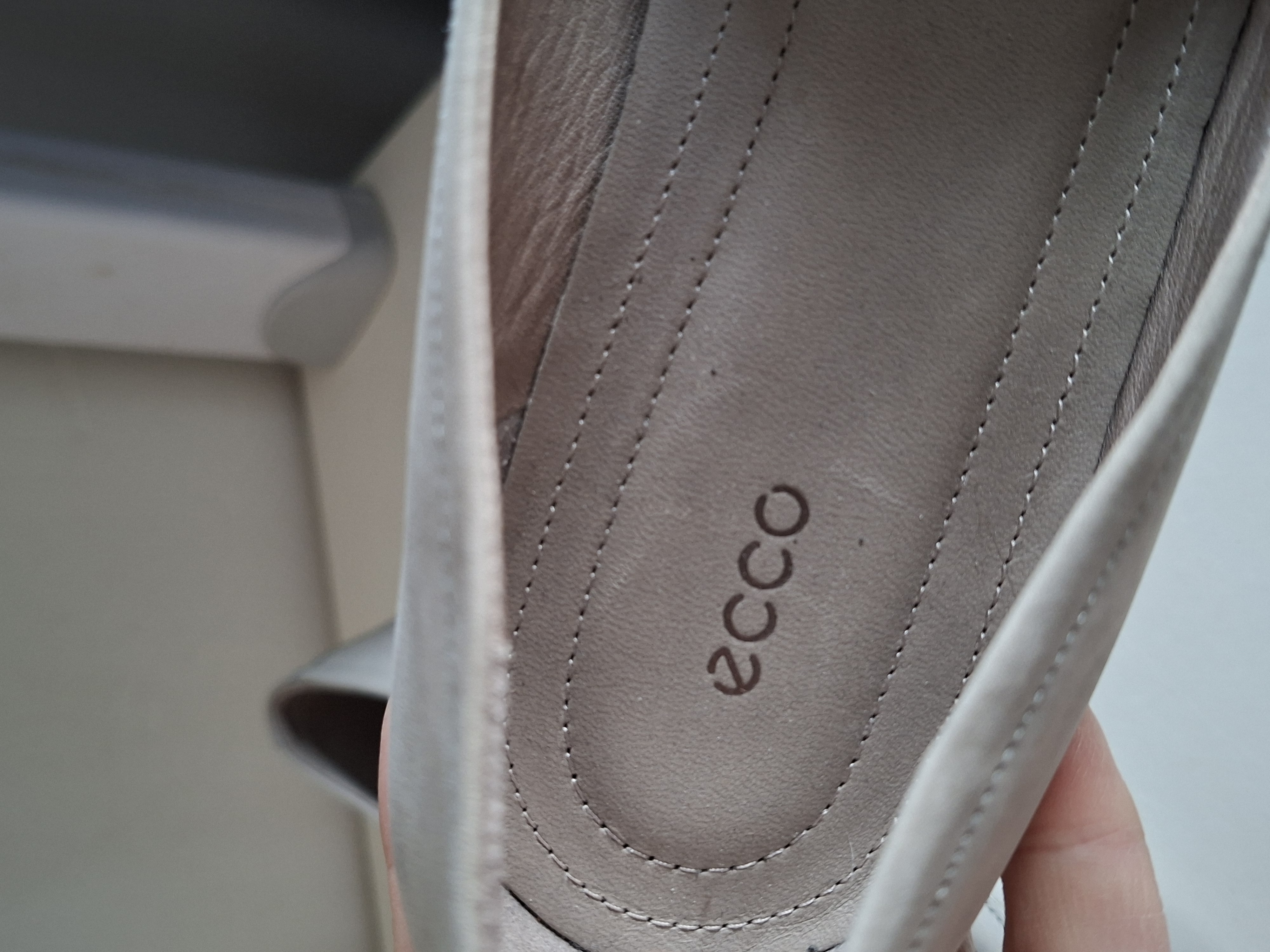 Ecco penny loafers - Lichtgrijs/beige - Maat 42