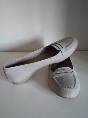 Ecco penny loafers - Lichtgrijs/beige - Maat 42