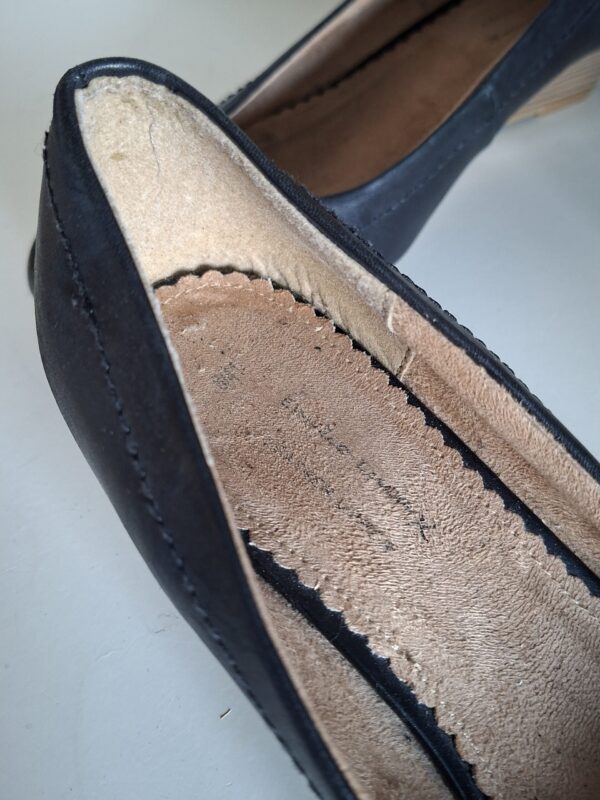 Zwarte leren wedge pumps - Zwart - Maat 41