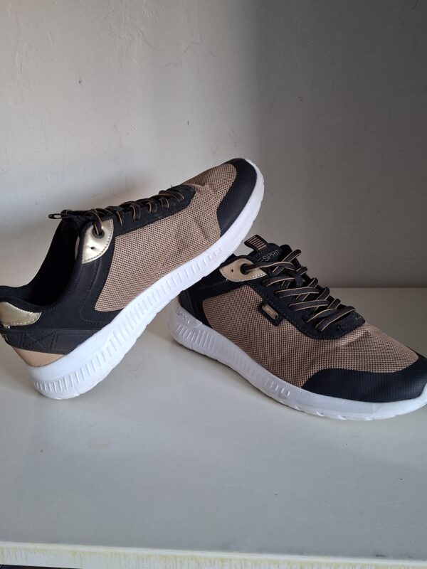 Esprit sneakers - Zwart/beige roségoud - Maat 42