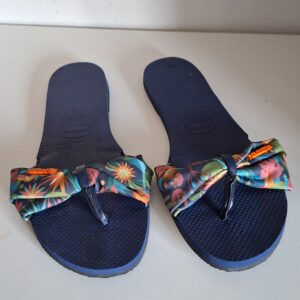 Havaianas You St Tropez slippers - Marineblauw met tropische strik