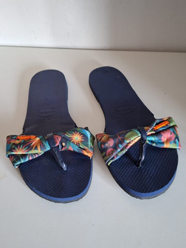 Havaianas You St Tropez slippers - Marineblauw met tropische strik
