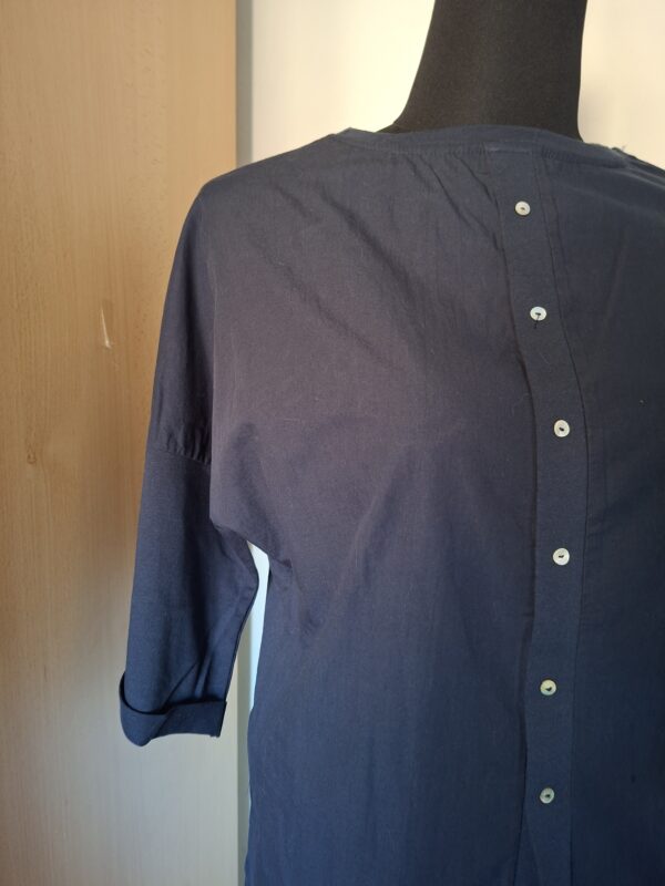 Merkloos top marineblauw maat S