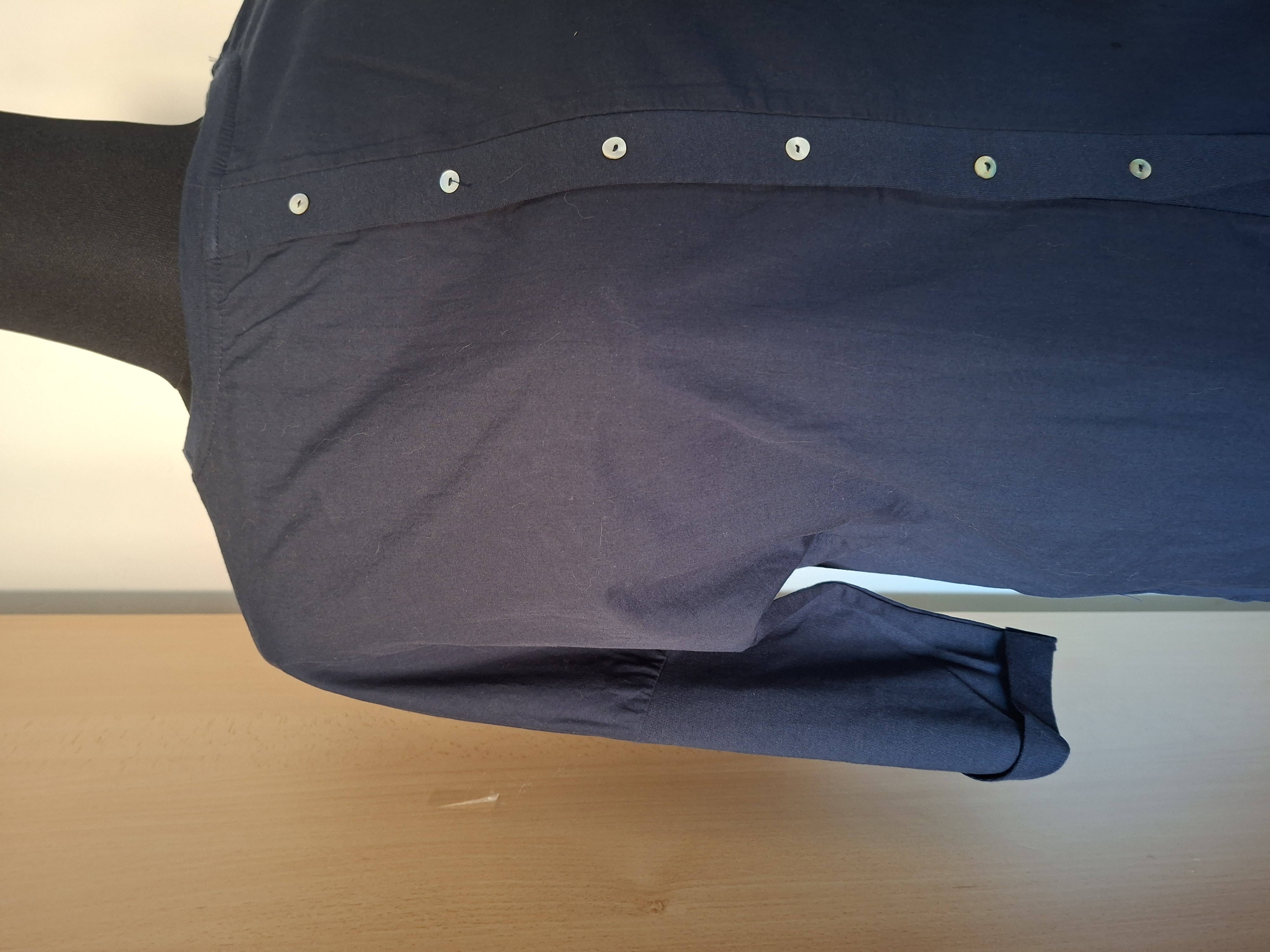 Merkloos top marineblauw maat S