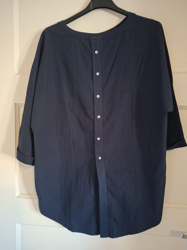 Merkloos top marineblauw maat S