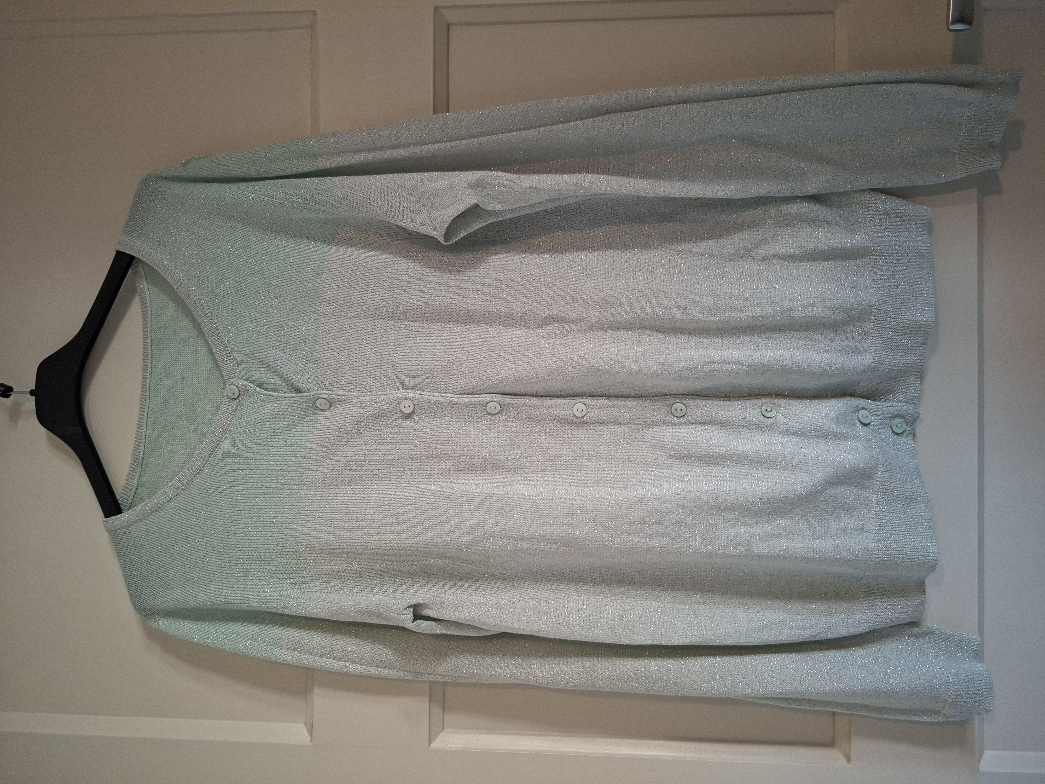 Vest mintgroen glitter maat S/M